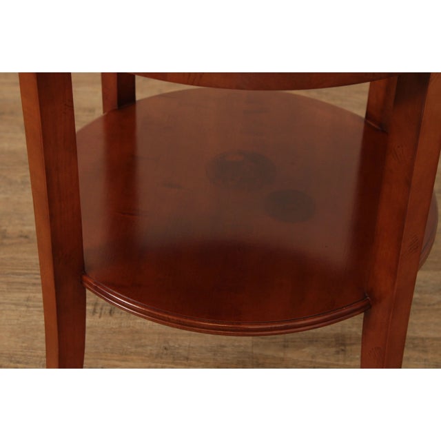 Wood CTH Sherrill Occasional Regency Style Cherry Two-Tier Table (B) For Sale - Image 7 of 13