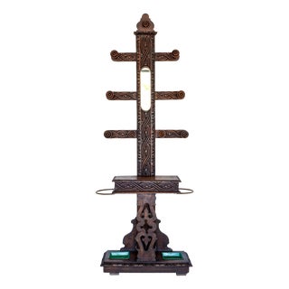 Arts & Crafts Carved Oak Hall Stand, 1870 For Sale