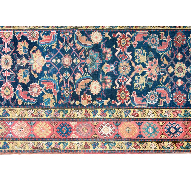 Navy Blue Early 20th Century Azari Runner For Sale - Image 8 of 14