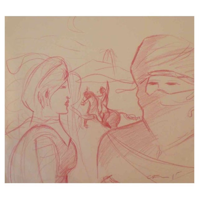 Carlo Massimo Franchi, Salazar’s Lover, Drawing on Paper For Sale