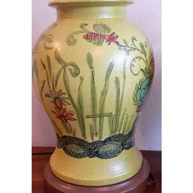Italian Italian Faenza Garofano Pottery Lamp Pair For Sale - Image 3 of 11