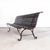 Brown French Outdoor Garden Slatted Bench with Scroll Feet, 1940s For Sale - Image 8 of 10