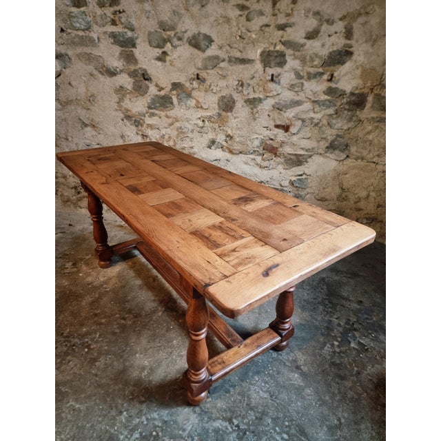 Vintage French Oak Dining Table, 1950-1970 For Sale - Image 11 of 15