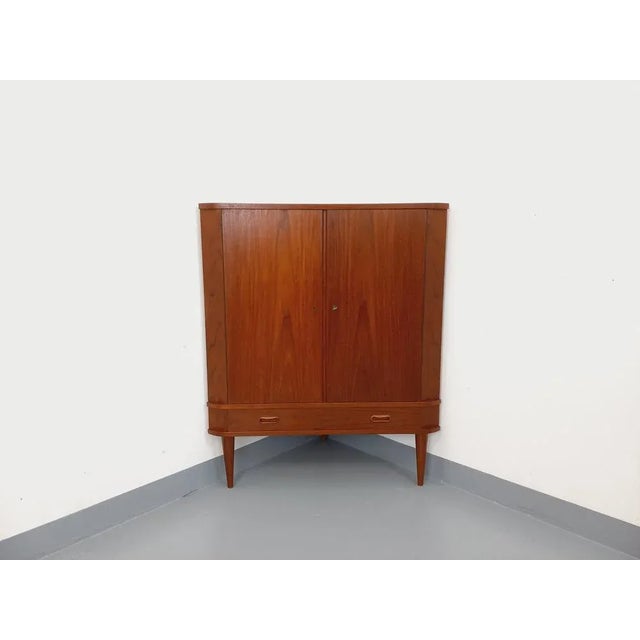 Vintage Scandinavian Teak Corner Storage Unit, 1960s For Sale - Image 6 of 11