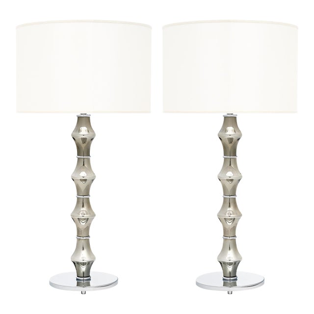 Murano Glass Chrome Lamps For Sale