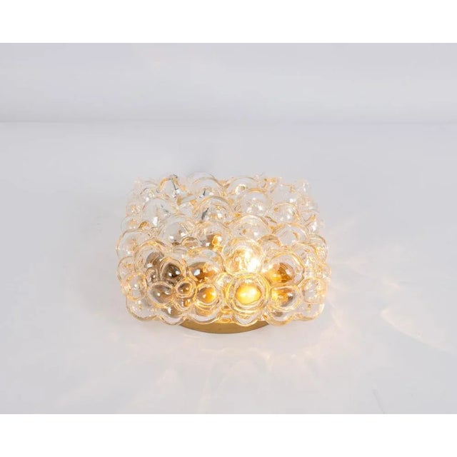Amber Bubble Glass Sconce by Helena Tynell, Limburg, Germany, 1960s For Sale - Image 3 of 7
