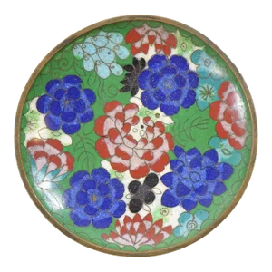 Antique Chinese Cloisonne Decorative Plate