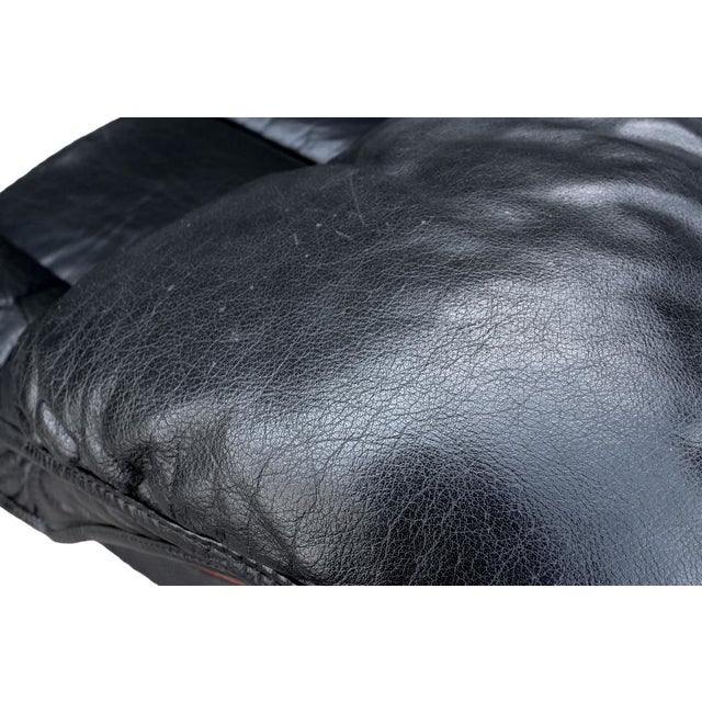 Vintage Two-Seater Sofa in Black Leather by Paolo Gucci for Formitalia, Italy, 1991 For Sale - Image 16 of 18