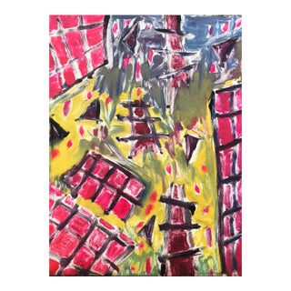 1980s Adrienne Anderson Abstract Painting For Sale