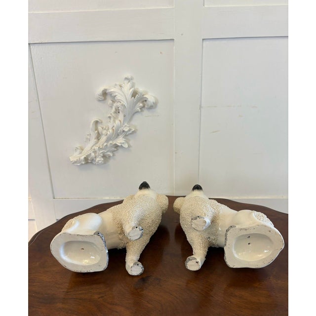 Victorian Staffordshire Poodles, 1860s, Set of 2 For Sale - Image 10 of 13