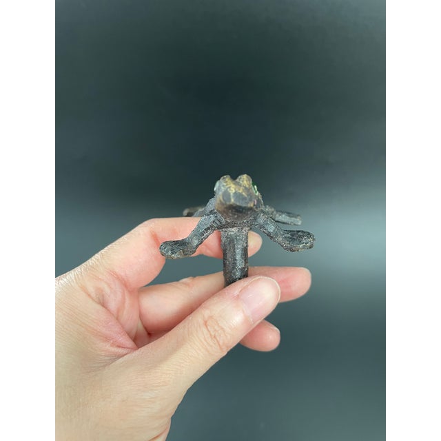 Vintage Rustic Brass Lizard Cabinet Knobs Drawer Pulls - Set of 4 For Sale In Las Vegas - Image 6 of 15