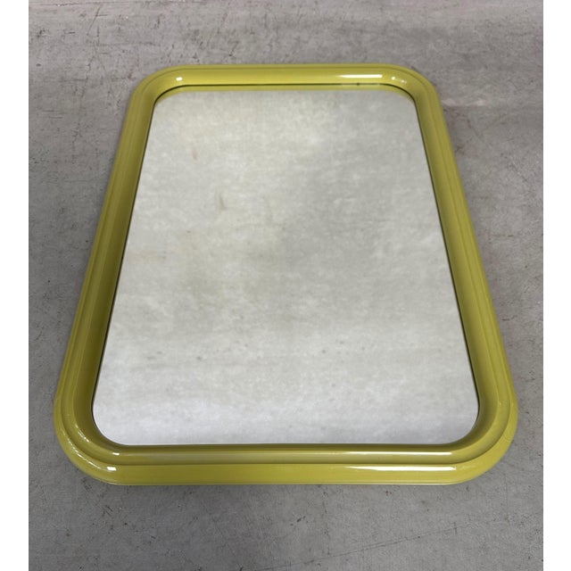 Vintage mirror with plastic frame. Beautiful green color. Marked: Tiger. Small, inconspicuous crack on the back of the...