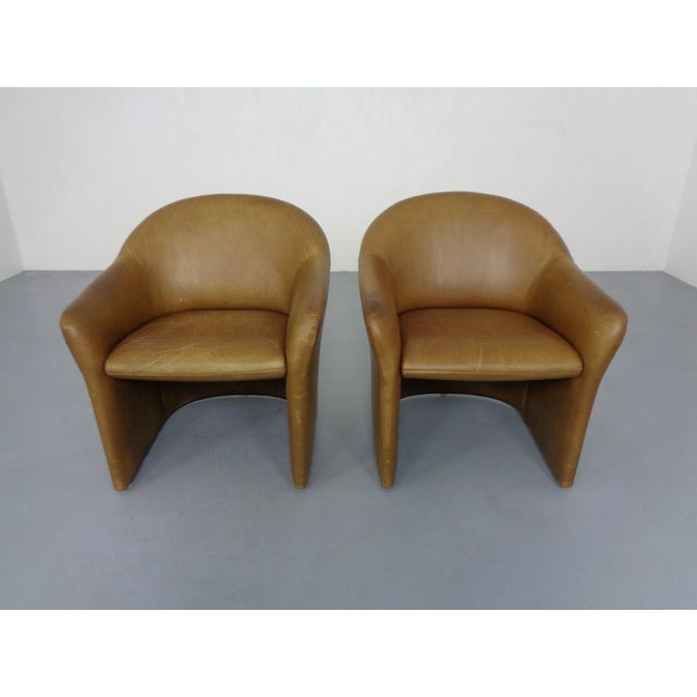 Walter Knoll Set of Mid-Century German Leather Cocktail Chairs from Walter Knoll, 1960s For Sale - Image 4 of 18