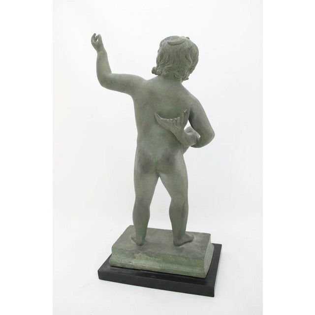 Sculpture Materials Cherub Putto With Dolphin Amr Pompeii Fountain Replica Composite Statue For Sale - Image 7 of 13