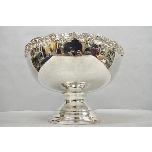 Mid 20th Century Mid 20th Century f.b. Rogers Victorian Silver Plated Bar Punch Bowl Ice Bucket Champagne Chiller For Sale - Image 5 of 13