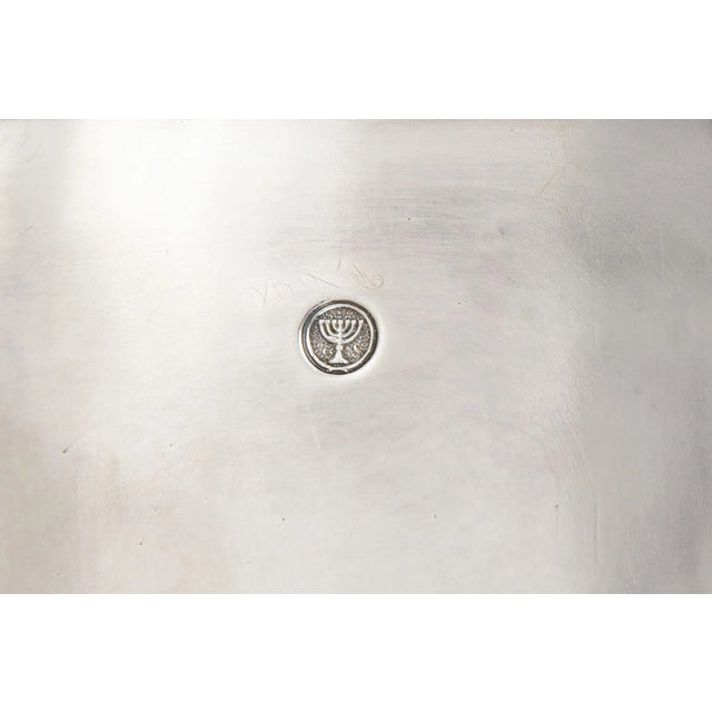 Pair of English Sheffield Silver Plated Cobalt Blue Glass Urns by Barker-Ellis For Sale - Image 12 of 12