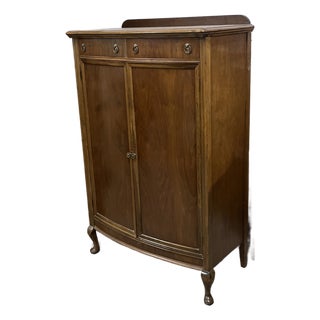 Antique/Vintage Cherry Chifferobe Wardrobe For Sale
