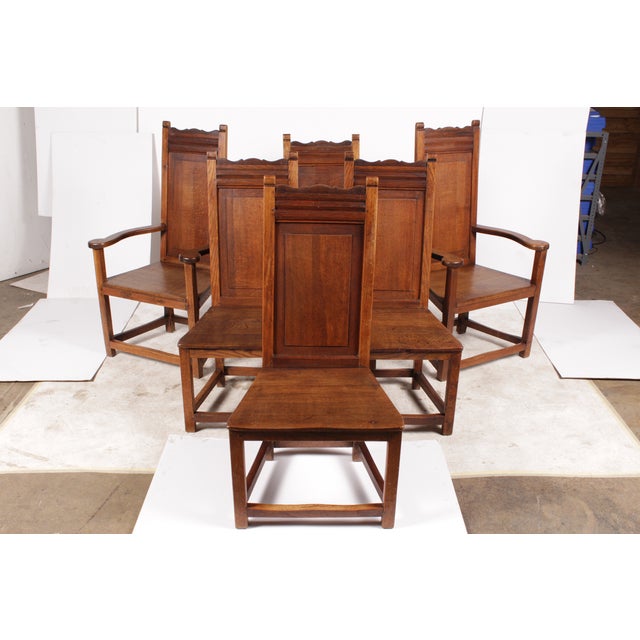 1920s Elizabethan Style Dining Chairs Set of 6 Chairish