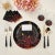 Let the whimsy of the sea wander gracefully into your table with our Coral Reef Vegan Leather Round Pebble Placemat....