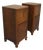Vintage Art Deco Bedside Tables in Walnut, 1930, Set of 2 For Sale