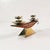 Jrus candlestick, German origin, 1950s. Made of mixed materials (wood and metal); two-armed design. Condition: good to...