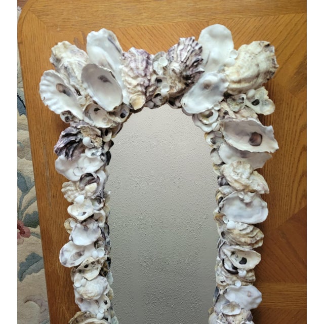 Nautical Oyster Seashell Wall Mirror For Sale - Image 3 of 8