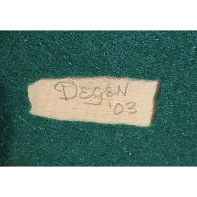 2000 - 2009 Wire Dog Sculpture by Artist Degen (14.5" High), Signed For Sale - Image 5 of 7