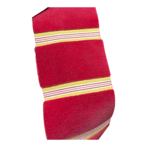 11 Yards of Zimmerman & Rohde Raspberry Cut Velvet & Chartreuse Stripe Fabric