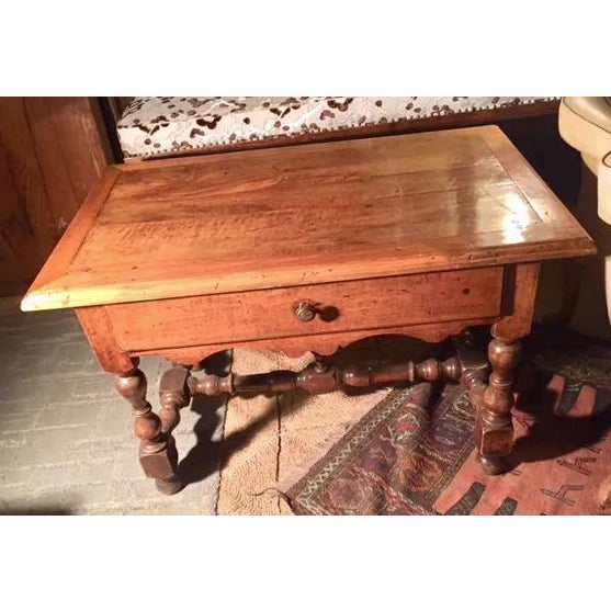 18th Century French Walnut Single Drawer Table For Sale - Image 9 of 9