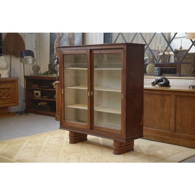 Oak Display Cabinet, 1940s For Sale - Image 11 of 11