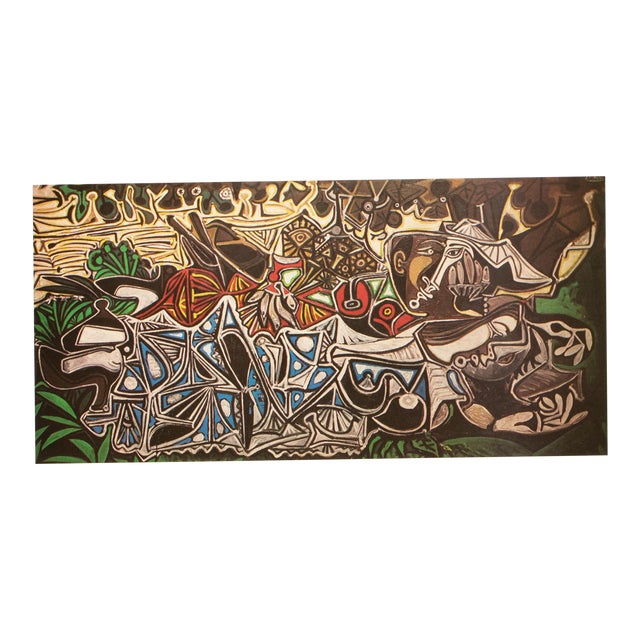 1971 After Picasso "Young Ladies on the Banks of the Seine", Period Parisian Full-Color Print For Sale