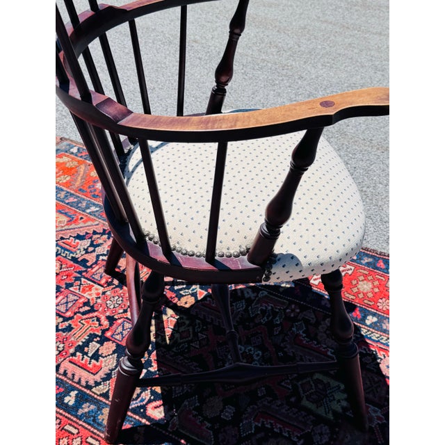 Vintage Mid-19th C. High-Back Windsor Style Chair For Sale - Image 11 of 12