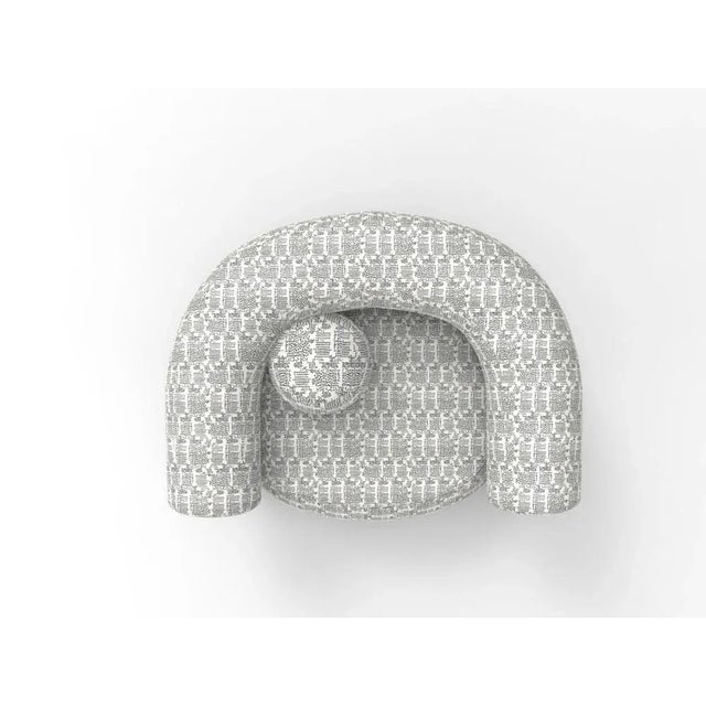 Not Yet Made - Made To Order Cassette Armchair in Kolymbetra Blue Fabric and Walnut by Alter Ego for Collector For Sale - Image 5 of 6