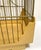 Gold Vintage 1950s Hollywood Regency Gold Metal Bird Cage With Floral Accents For Sale - Image 8 of 10