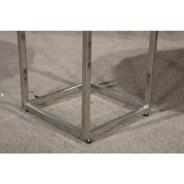 Mid 20th Century Mid 20th Century Marble & Chrome Side Tables - 2 Pieces For Sale - Image 5 of 6