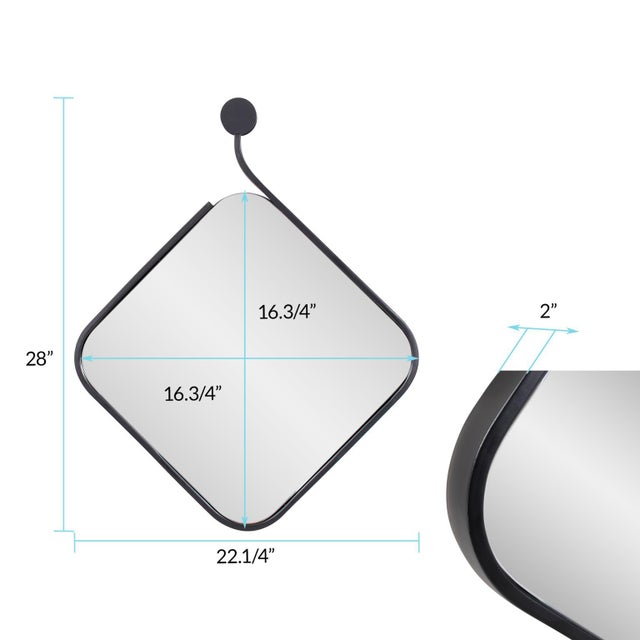 Hudson Squared Metal Mirror For Sale - Image 9 of 10