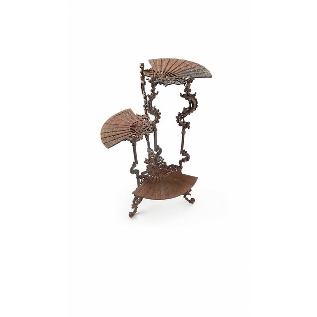 Victorian Cast Iron Three-Tier Plant Stand, 1890s For Sale - Image 10 of 10