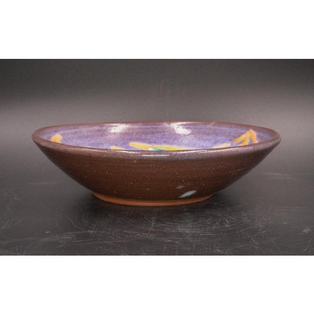 Mid-Century Modern 1991 Harding Black Pottery Piranha Fish Bowl For Sale - Image 3 of 5