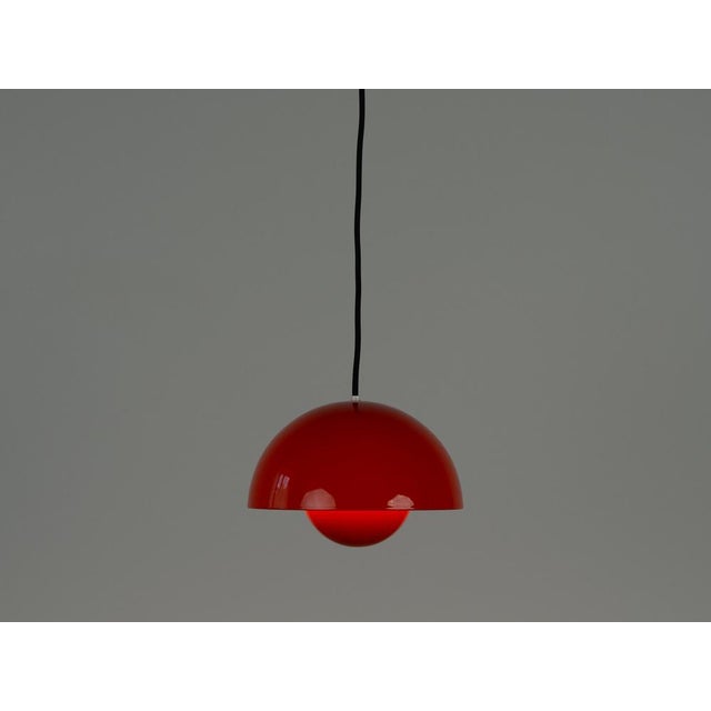 Vintage FlowerPot Pendant Lamps by Verner Panton for Louis Poulsen, Set of 2 For Sale - Image 3 of 14