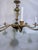 Traditional 1930's Decorative Black and Bronze Chandelier For Sale - Image 3 of 11