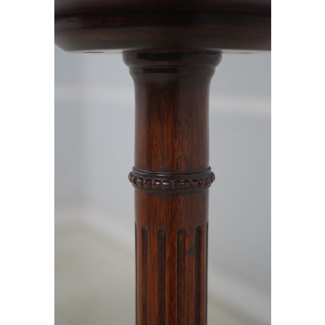 Wood Ball & Claw Chippendale Style Mahogany Pedestal Stand For Sale - Image 7 of 11