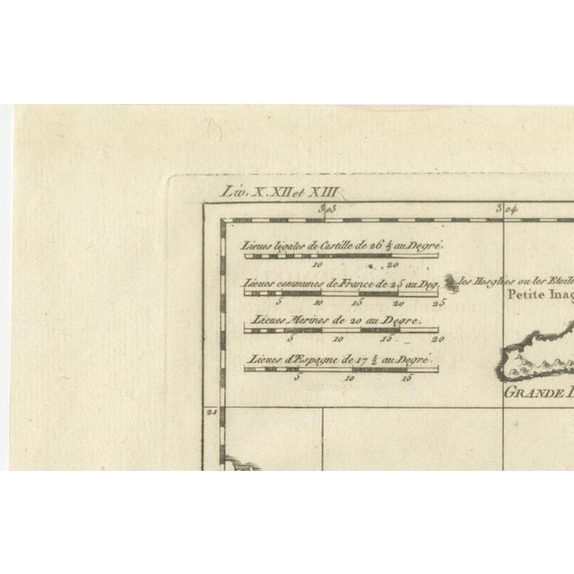 Map of French and Spanish Antilles with Hispaniola St Domingue by Rigobert Bonne, 1780s For Sale - Image 3 of 12