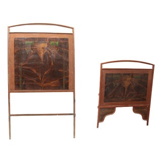 Wrought Iron and Sheet Metal Single Beds, Set of 2 For Sale