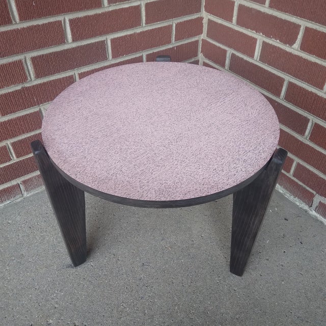 Fabulously vintage -- this pink laminate side table is ready to bring some retro vibes to your space. We love her...