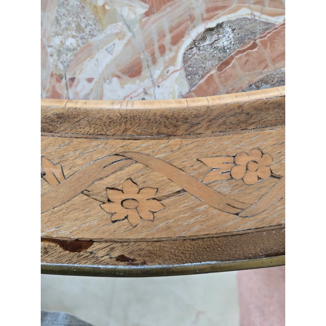 Antique French Bronze & Marble Coffee Table W Rams Heads For Sale - Image 10 of 13