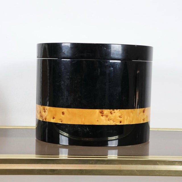 Wood Modernist Ice Bucket by Tommaso Barbi, 1970s For Sale - Image 7 of 12