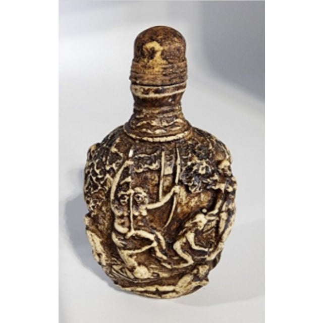 Chinese Rare, Antique Hand-Carved Chinese Snuff Bottle, Nude Women, Erotic Scenes For Sale - Image 3 of 6