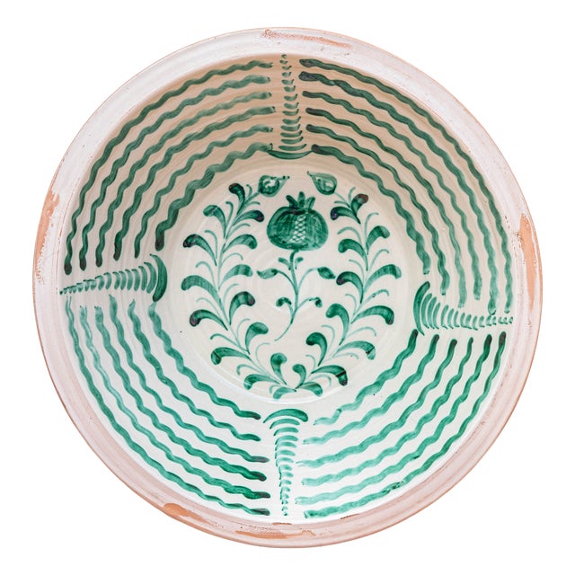Spanish Hand-Painted Ceramic Wall Bowl, 2010s For Sale