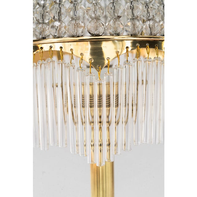 Art Deco Table Lamp with Cut Glass Shade and Glass Sticks, Vienna, Austria, 1920s For Sale - Image 6 of 18