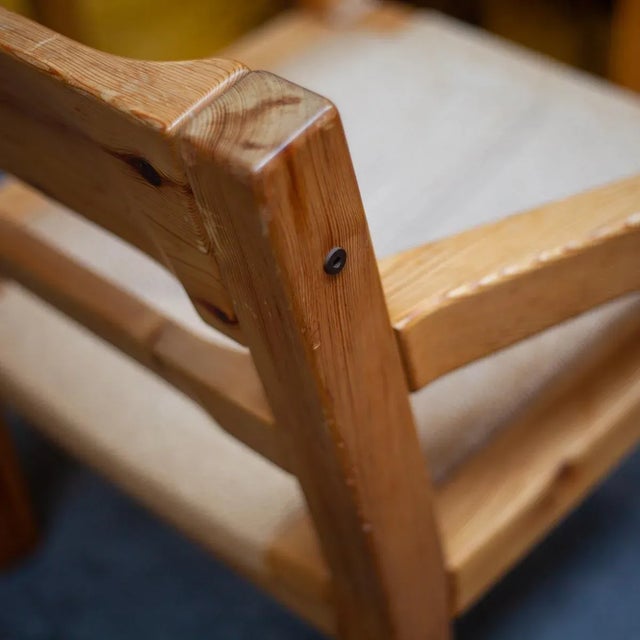 Brown Set of Danish Armchairs in Pine by Tage Poulsen, 1972 For Sale - Image 8 of 11